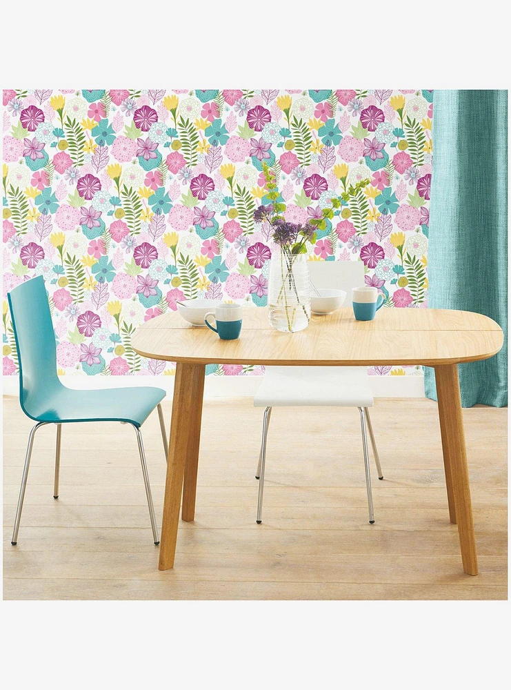 Perennial Blooms Peel & Stick Wallpaper