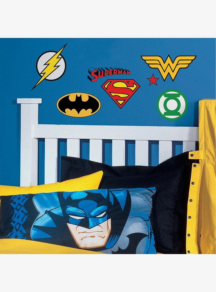DC Comics Superhero Logos Peel And Stick Wall Decals