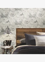 Harry Potter Taupe Map Peel & Stick Wallpaper
