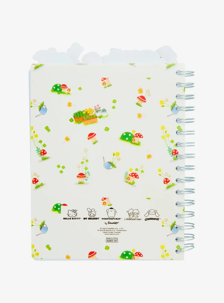Hello Kitty And Friends Mushroom Floral Tab Journal