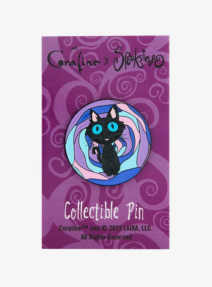 Coraline X Spooksieboo The Cat Enamel Pin