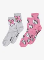 Sanrio Hello Kitty and Friends My Melody & Hello Kitty Portrait Crew Socks