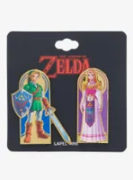 Nintendo The Legend of Zelda Link & Zelda Portrait Enamel Pin Set - BoxLunch Exclusive