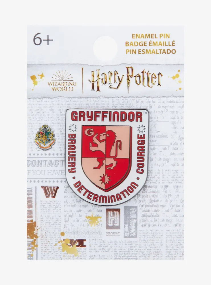 Loungefly Harry Potter Gryffindor Geometric Crest Enamel Pin - BoxLunch Exclusive
