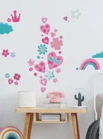 Like Nastya Hearts And Stars Giant Peel & Stick Wall Decals