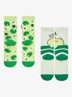 Chibi Frog Plush Fuzzy Socks 2 Pair