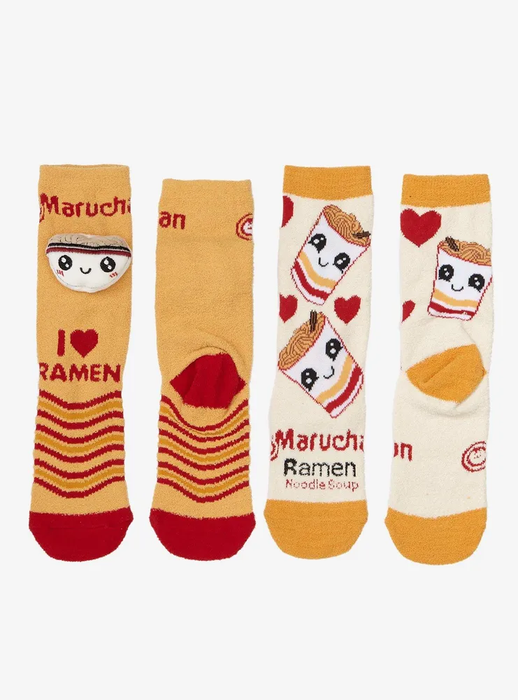 Maruchan Chibi Ramen Fuzzy Socks 2 Pair