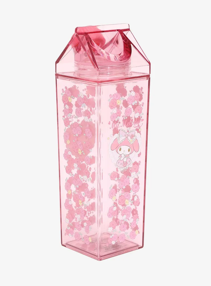 My Melody Floral Milk Carton Water Bottle