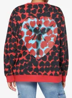 Nirvana Heart-Shaped Box Allover Print Girls Sweatshirt