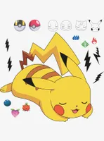 Pokemon Sleeping Pikachu Giant Peel & Stick Wall Decals