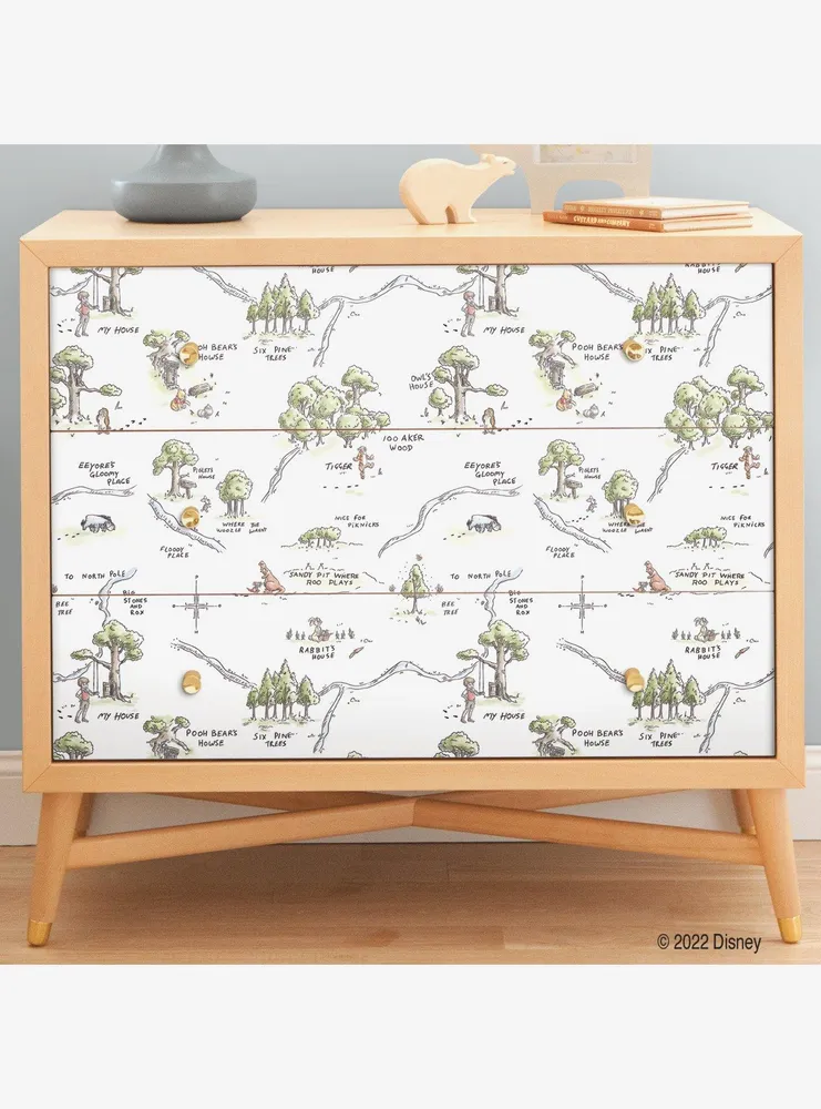 Disney Winnie The Pooh 100 Acre Wood Map Peel And Stick Wallpaper