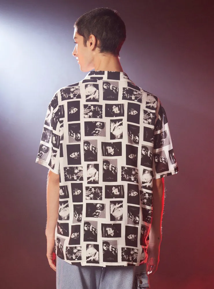 The Lost Boys Tonal Photo Collage Woven Button-Up