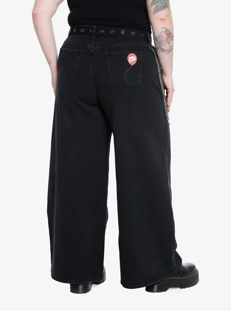 IT Pennywise Side Chain Wide Leg Pants With Belt Plus