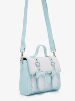 Sweet Society Blue & White Kawaii Stripe Crossbody Bag