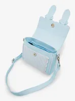 Sweet Society Blue & White Kawaii Stripe Crossbody Bag