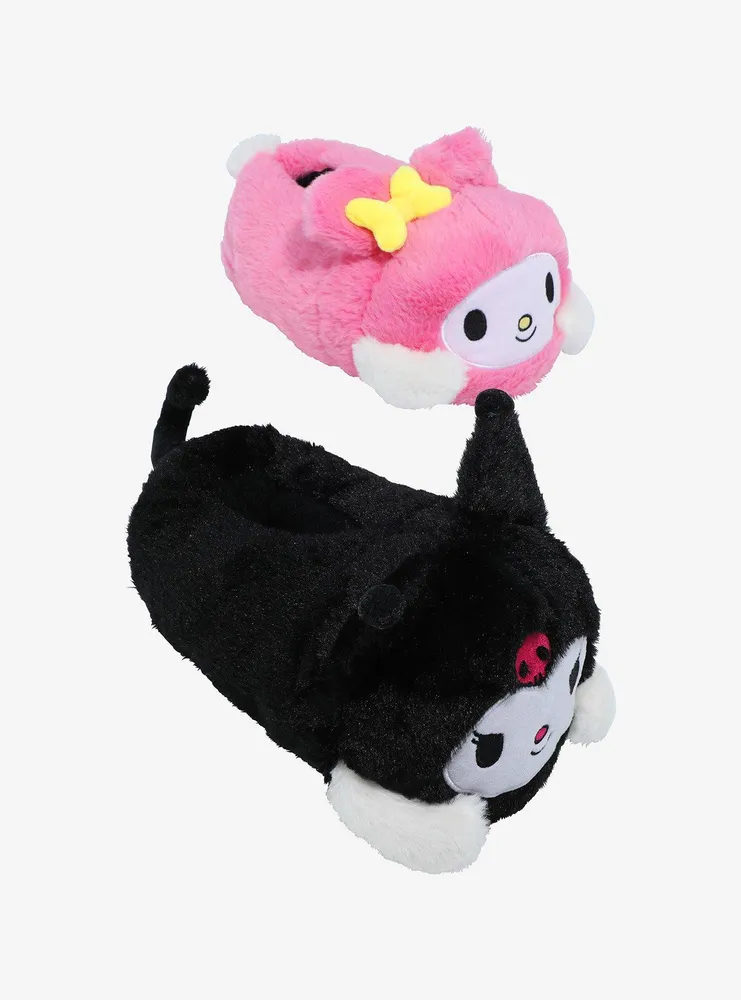 My Melody & Kuromi Fuzzy Mismatch Plush Slippers