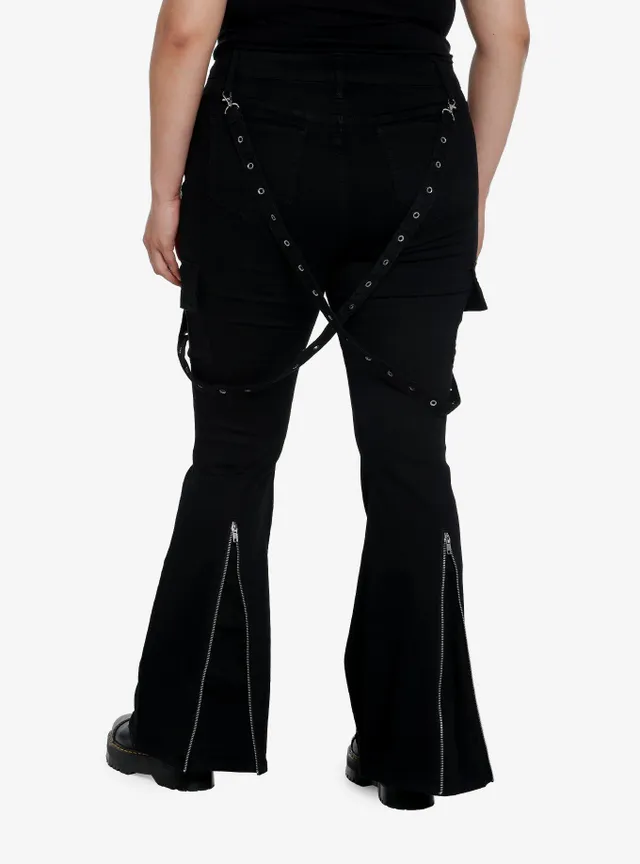 Hot Topic Black Punk Icons Wide Leg Pants