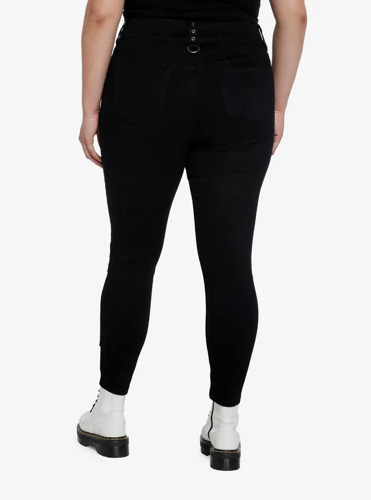 Cosmic Aura Black Witchy Icons Super Skinny Jeans Plus