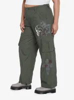 Social Collision Graffiti Skull Cargo Pants Plus