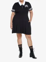 Cosmic Aura Skull Crest Polo Dress Plus