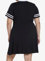 Cosmic Aura Skull Crest Polo Dress Plus