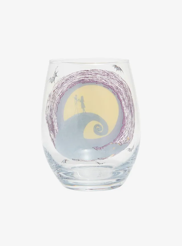 Disney The Nightmare Before Christmas Jack & Sally on Spiral Hill Stemless  Glass 