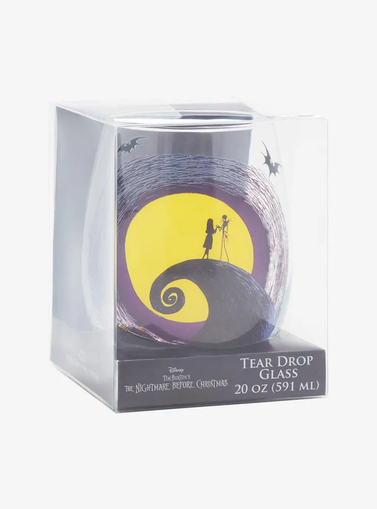 Disney The Nightmare Before Christmas Jack & Sally on Spiral Hill Stemless  Glass 