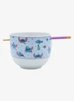 Disney Lilo & Stitch: The Series Stitch & Angel Waves Ramen Bowl with Chopsticks and Spoon