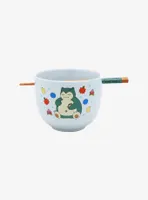 Pokémon Snorlax and Fruits Ramen Bowl with Chopsticks