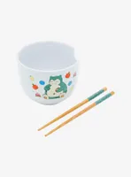 Pokémon Snorlax and Fruits Ramen Bowl with Chopsticks