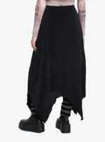 Cosmic Aura Black Hanky Hem Maxi Skirt