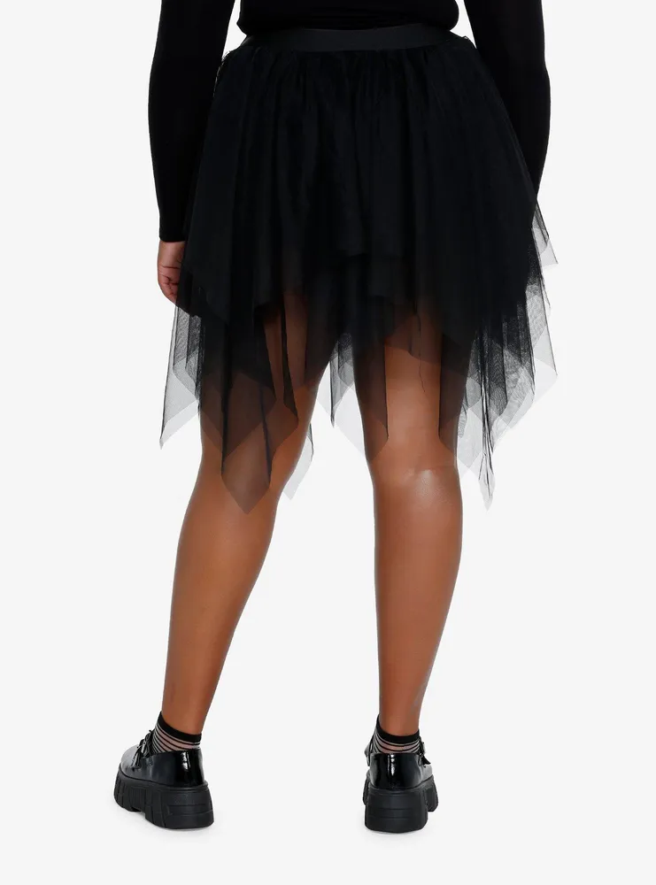 Cosmic Aura Black Hanky Hem Tutu Skirt Plus