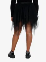 Cosmic Aura Black Hanky Hem Tutu Skirt Plus