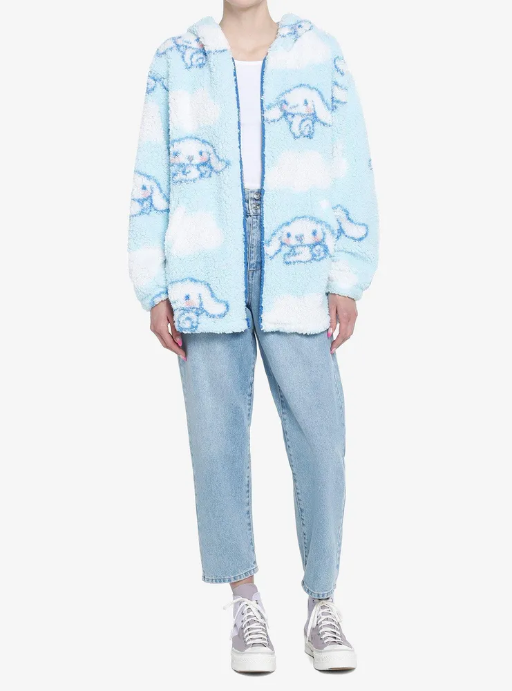 Hot Topic Cinnamoroll Sherpa Girls Oversized Hoodie