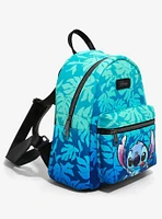 Disney Lilo & Stitch Blue Tropical Leaves Mini Backpack