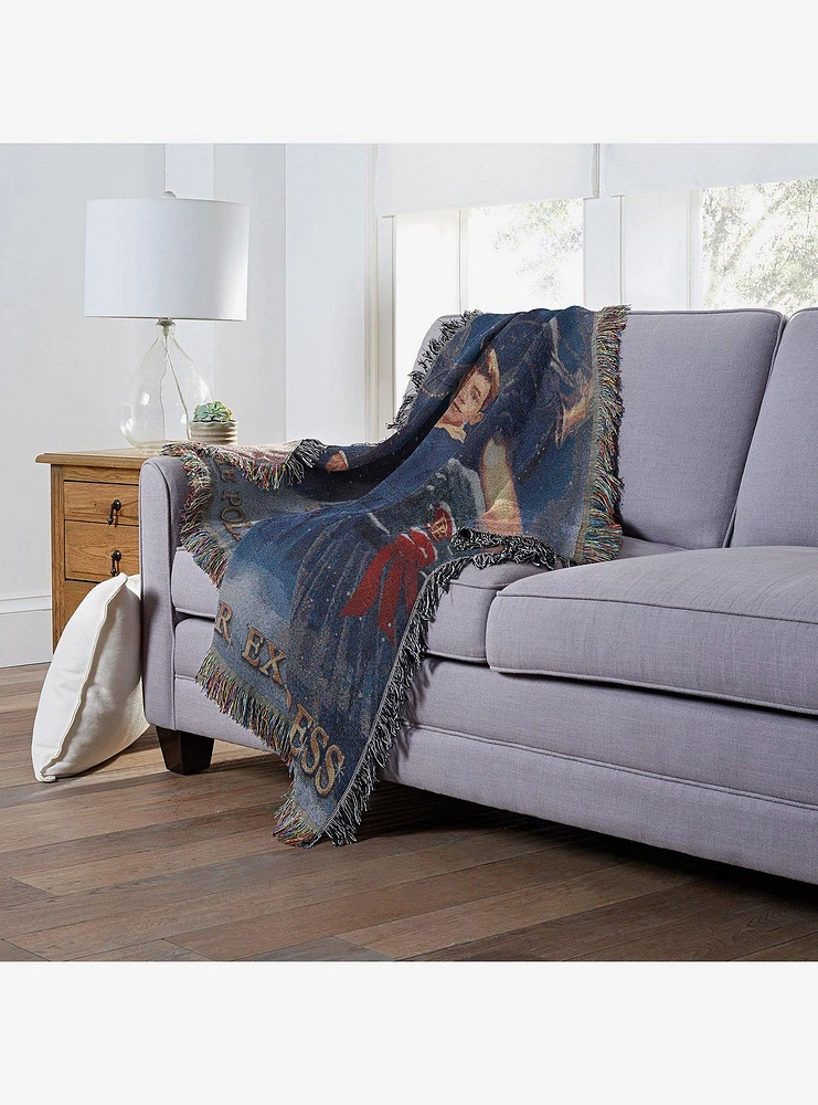 The Polar Express We Believe Woven Tapestry Throw Blanket