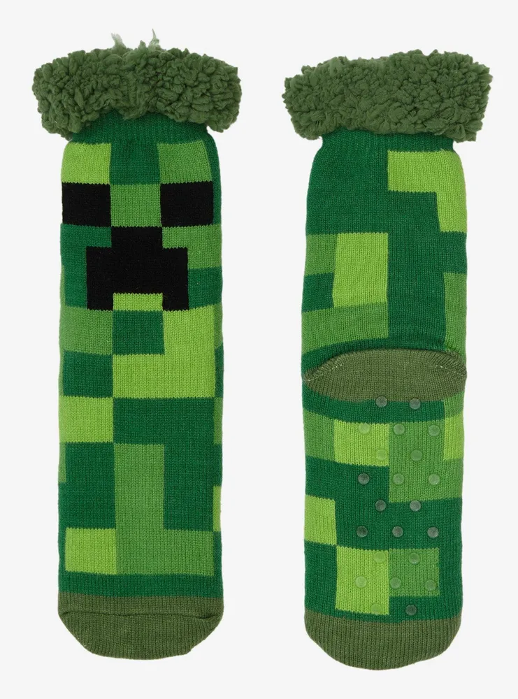 Minecraft Creeper Cozy Slipper Socks