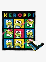 Keroppi Scribble Squares Silk Touch Throw Blanket