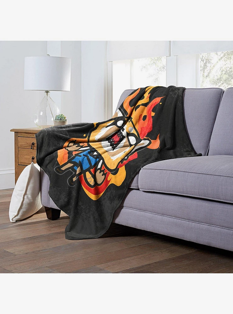 Aggretsuko Fiery Rage Silk Touch Throw Blanket