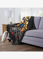 Aggretsuko Skull And Flame Throw Blanket