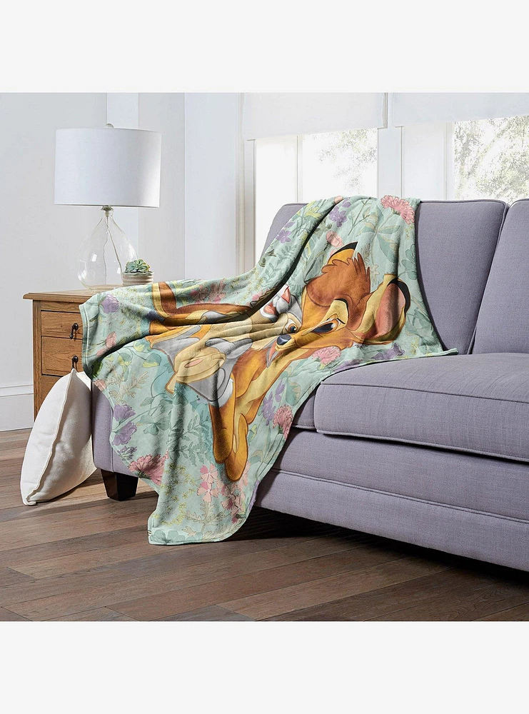 Disney Bambi 80th Celebration Botanical Duo Throw Blanket