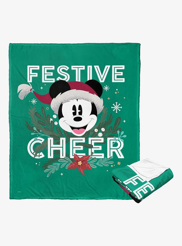 Disney Mickey Mouse Festive Cheer Throw Blanket