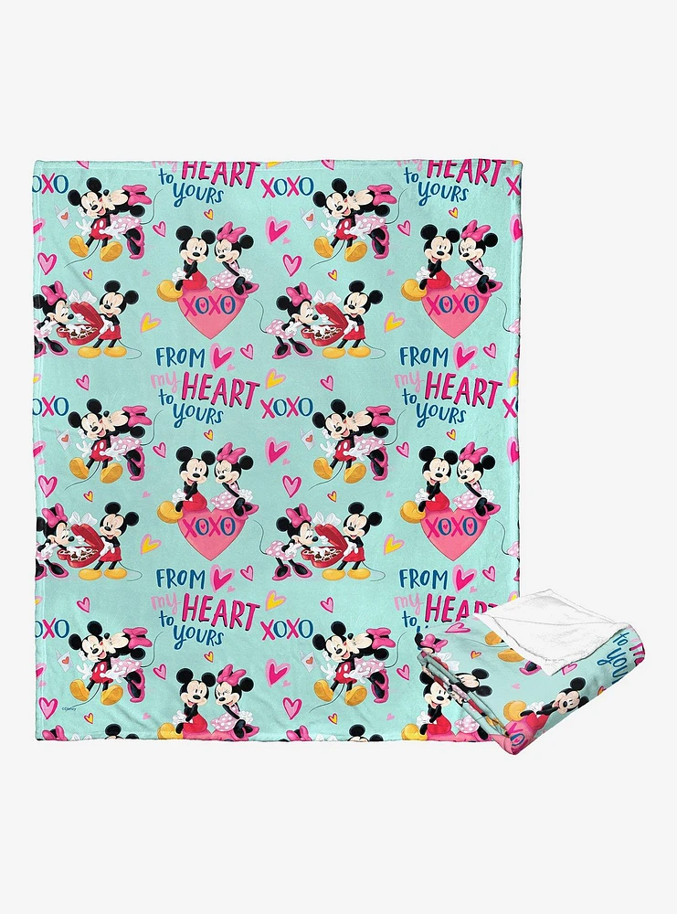 Disney Mickey Mouse Lovely Pattern Throw Blanket