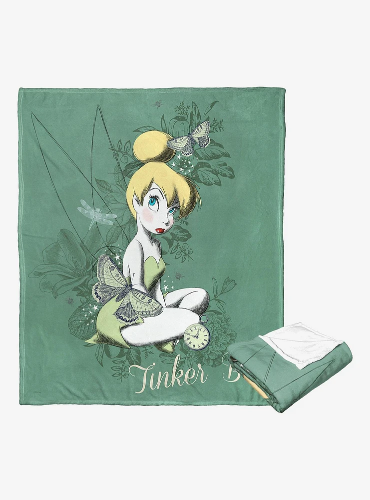 Disney Tinker Bell Forest Pixie Throw Blanket