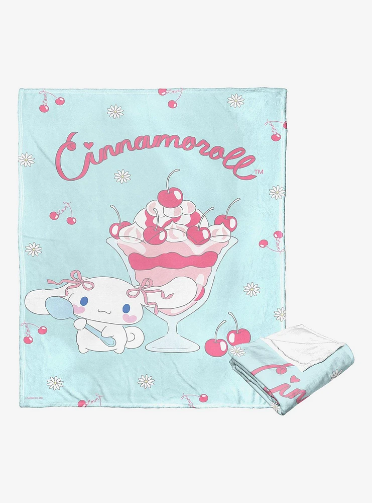 Cinnamoroll Cherry On Top Silk Touch Throw Blanket