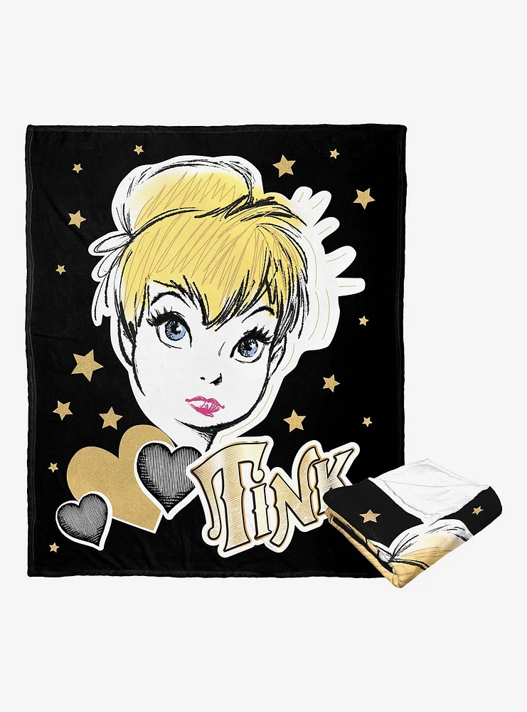 Disney Tinker Bell Sparkle Power Throw Blanket