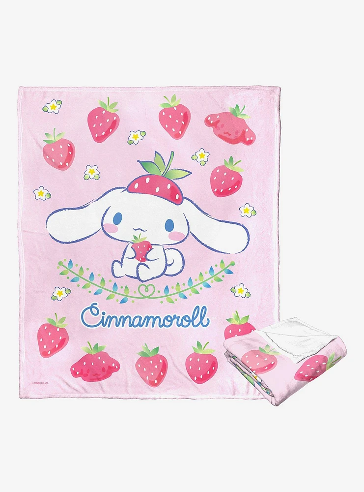 Cinnamoroll Sweet As Strawberries Throw Blanket