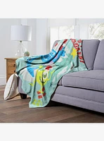 Disney Pixar Monsters Inc. Festive Monsters Throw Blanket