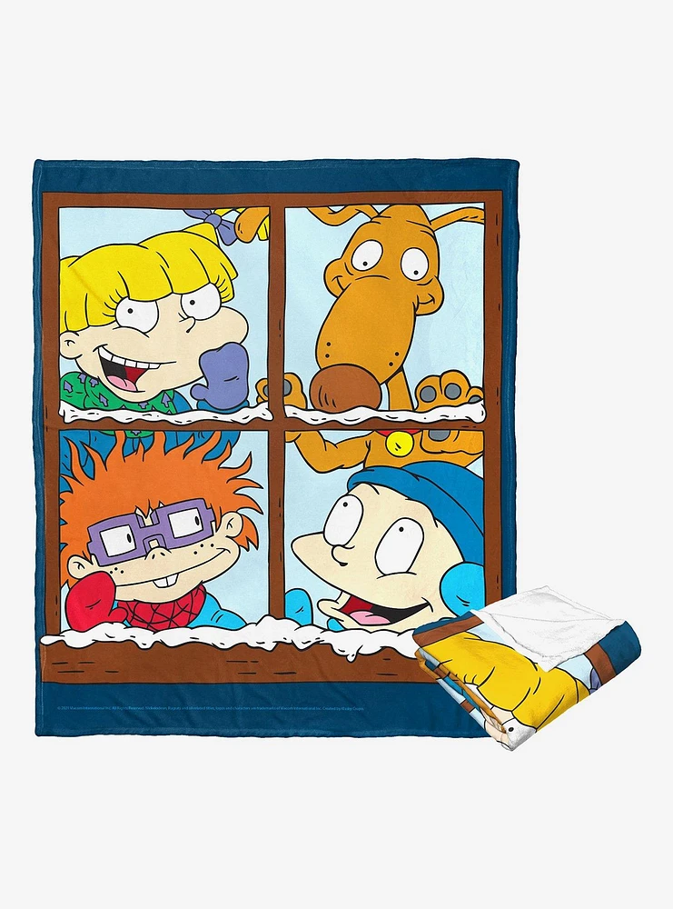 Rugrats Winter Window Silk Touch Throw Blanket