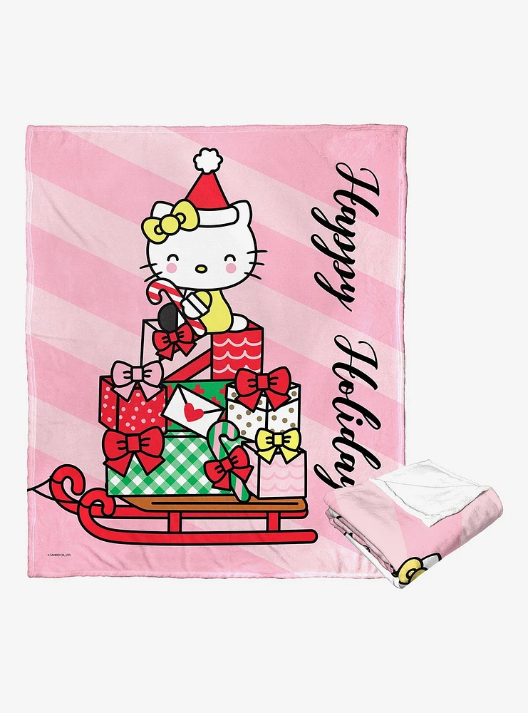 Sanrio Hello Kitty Happy Holidays Throw Blanket